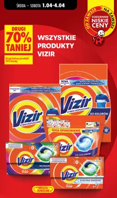 Produkty do prania Vizir do kolorów, Alpejska Świeżość All-in-1 Pods promocja w Biedronka