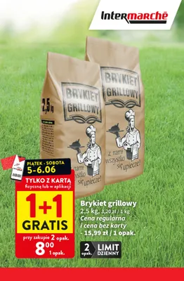 Brykiet grillowy promocja w Intermarche