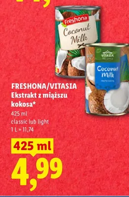 Ekstrakt z miąższu kokosa classic Freshona promocja w Lidl