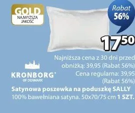 Satynowa poszewka na poduszkę Sally 100% bawełniana satyna 50x70/75cm promocja w Jysk