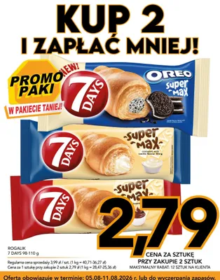 Rogalik 7 Days Super Max Oreo promocja w Kupiec