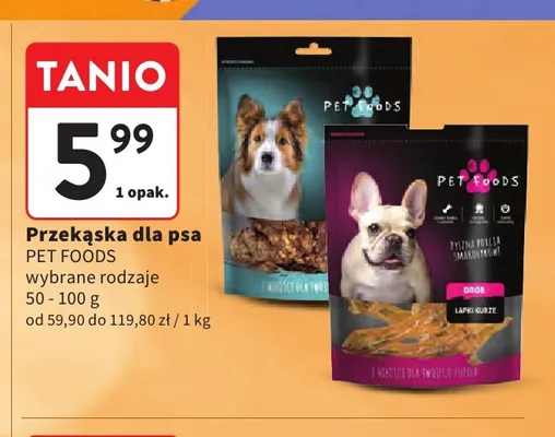 Przekąska dla psa Pet Foods promocja w Intermarche