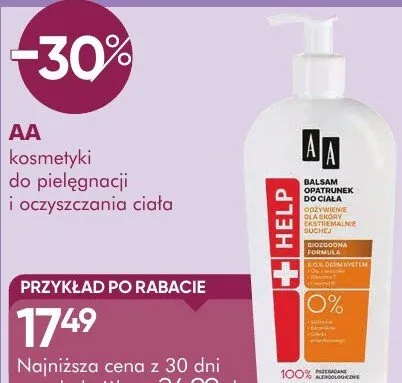 Balsam do ciała AA HELP balsam do ciała promocja w Makro