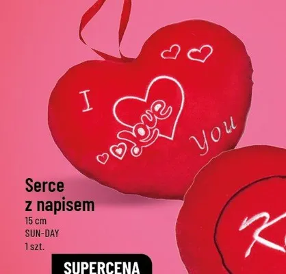 Serce z napisem SUN-DAY 15 cm promocja w POLOmarket