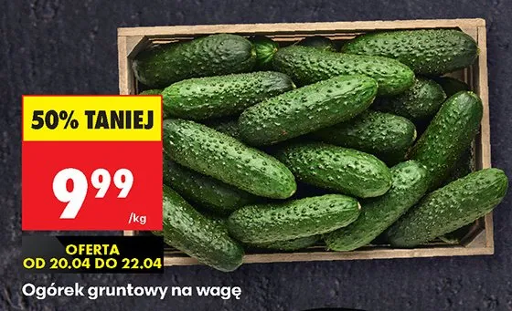 Ogórek gruntowy na wagę promocja w Biedronka