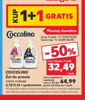 Żel do prania Coccolino promocja w Kaufland
