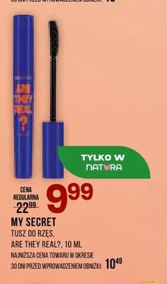 Tusz do rzęs My Secret Are They Real? promocja w Drogerie Natura