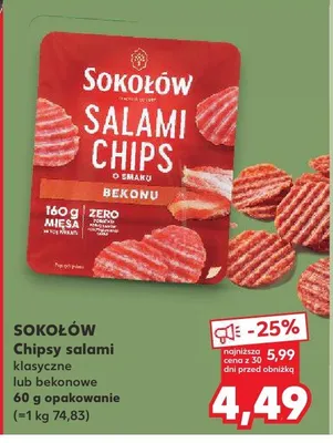Chipsy salami klasyczne Sokołów promocja w Kaufland