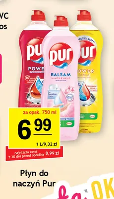 Płyn do naczyń Pur Power promocja w Gram Market
