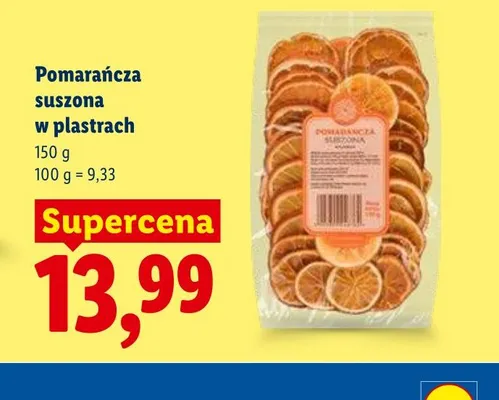 Pomarańcza suszona w plastrach promocja w Lidl