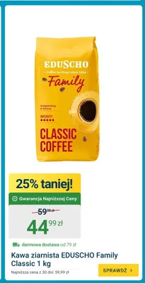 Kawa ziarnista EDUSCHO Family Classic promocja w ERLI