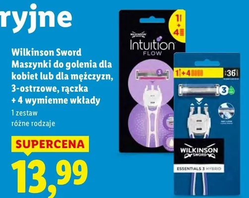Maszynki do golenia dla kobiet lub mężczyzn, różne rodzaje promocja w Lidl