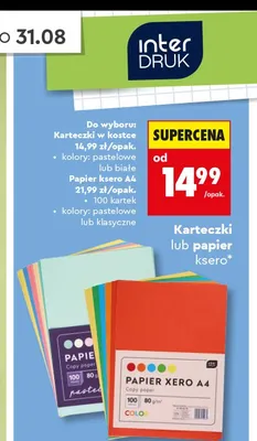 Papier ksero A4 Interdruk promocja w Biedronka