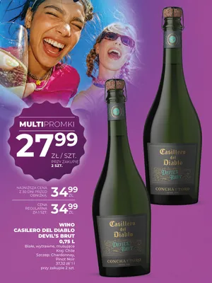 Wino musujące Casillero del Diablo Devil's Brut promocja w Duży Ben