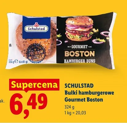 Bułki hamburgerowe Gourmet Boston Schulstad promocja w Lidl
