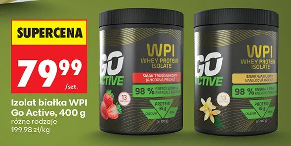 Izolat białka WPI truskawkowy promocja w Biedronka