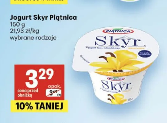 Jogurt Skyr Piątnica promocja w Delikatesy Centrum