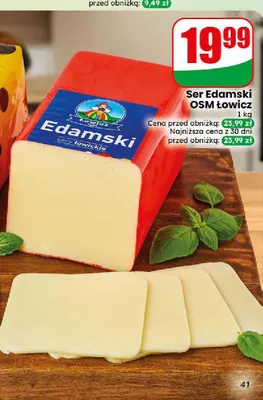 Ser edamski OSM Łowicz promocja w Dino
