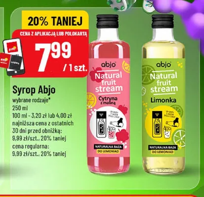 Syrop Abjo Cytryna z maliną promocja w POLOmarket