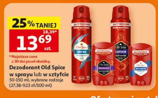 Dezodorant Old Spice w sprayu Deep Sea promocja w Auchan
