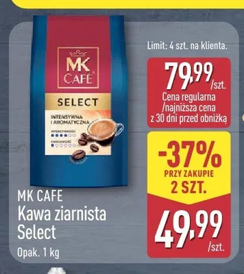 Kawa ziarnista MK Cafe Select promocja w Aldi