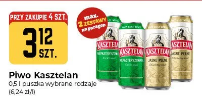 Piwo Kasztelan Niepasteryzowane promocja w Społem Częstochowa