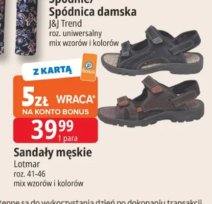 Sandały męskie Lotmar promocja w Leclerc