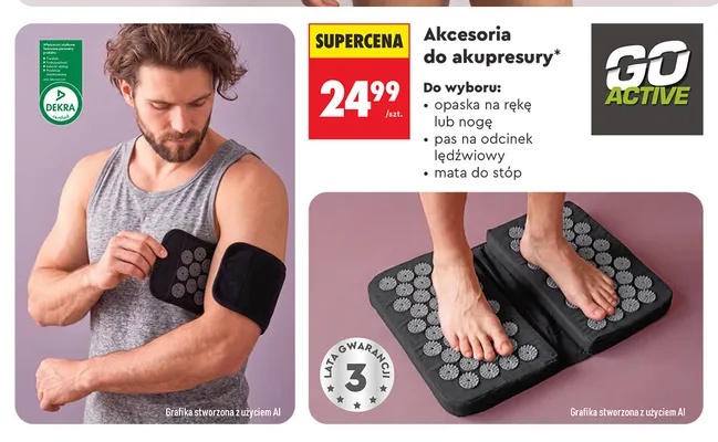 Mata do akupresury do stóp Go Active promocja w Biedronka