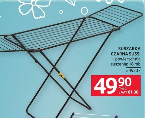 Suszarka czarna Sussi promocja w Selgros