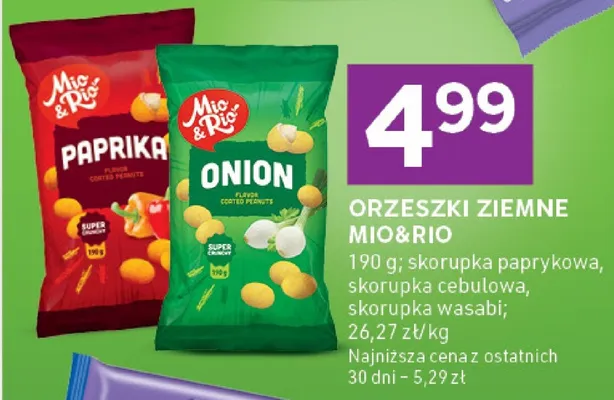 Orzeszki ziemne skorupka cebulowa Mio&Rio promocja w Stokrotka