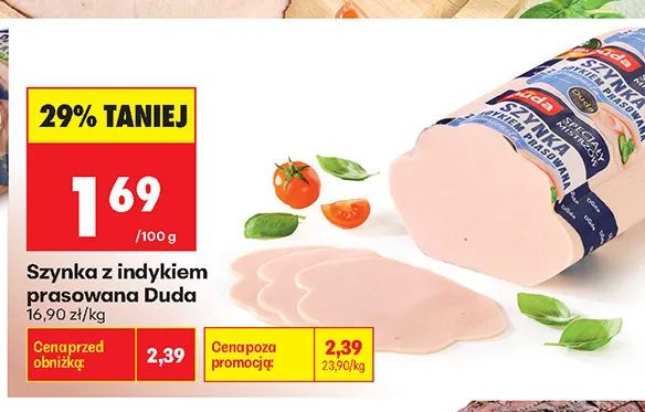 Szynka z indykiem prasowana Duda promocja w Biedronka
