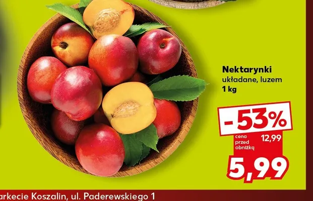 Nektarynki promocja w Kaufland