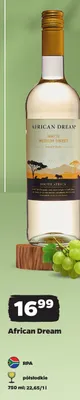 Wino białe półsłodkie African Dream promocja w Netto