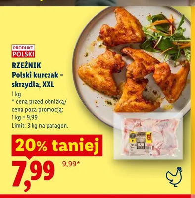 Skrzydła z kurczaka Rzeźnik Polski kurczak XXL promocja w Lidl