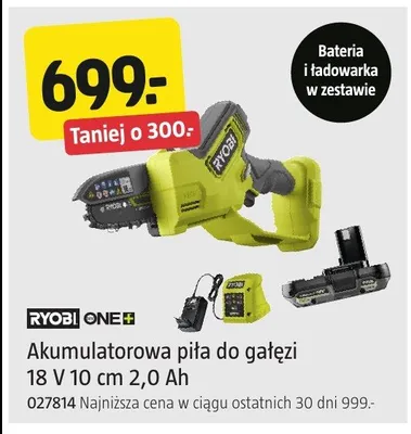 Akumulatorowa piła do gałęzi 18 V 10 cm 2,0 Ah promocja w Jula