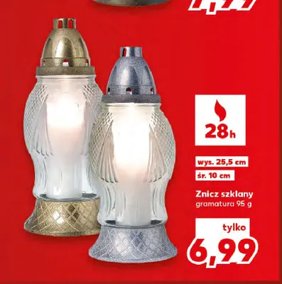 Znicz szklany promocja w Kaufland