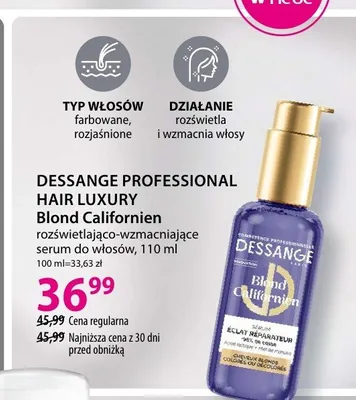 Serum do włosów Dessange Professional Hair Luxury Blond Californien rozświetlająco-wzmacniające promocja w Hebe
