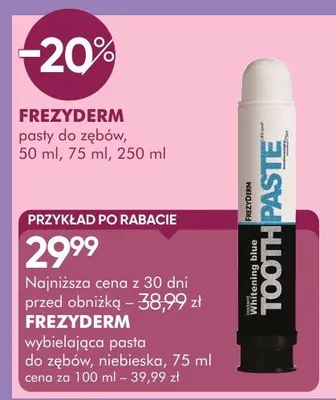 Wybielająca pasta do zębów, niebiaska promocja w Super-Pharm