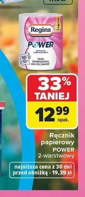 Ręcznik papierowy Regina Power promocja w Carrefour