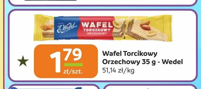 Wafel Torcikowy Orzechowy E.Wedel promocja w Społem Częstochowa