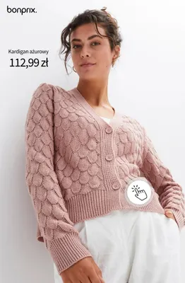 Kardigan ażurowy Bonprix promocja w bonprix