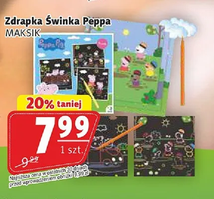 Zdrapka Świnka Peppa MAKSIK promocja w Prim Market