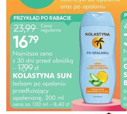 Balsam po opalaniu przedłużający opaleniznę Kolastyna Sun promocja w Super-Pharm