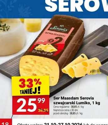 Ser Maasdam Serovia szwajcarski promocja w Twój Market