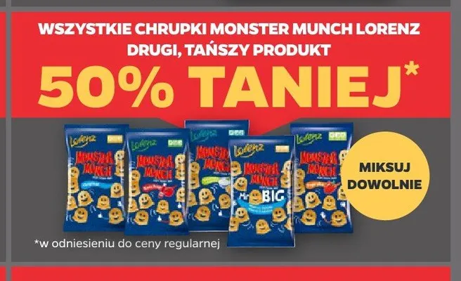 Chrupki Monster Munch Lorenz promocja w Netto