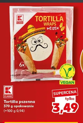 Tortilla pszenna K-Classic promocja w Kaufland
