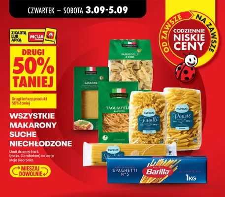 Makaron spaghetti N°5 Barilla promocja w Biedronka