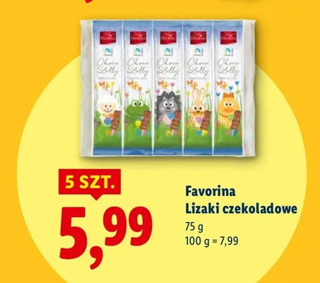 Lizaki czekoladowe promocja w Lidl