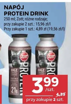 Napój protein drink promocja w Stokrotka