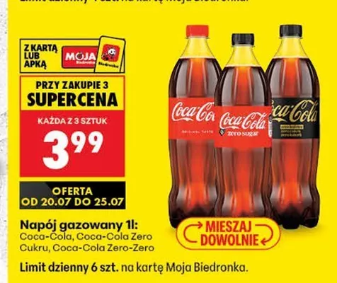 Napój gazowany Coca-Cola Zero-Zero promocja w Biedronka